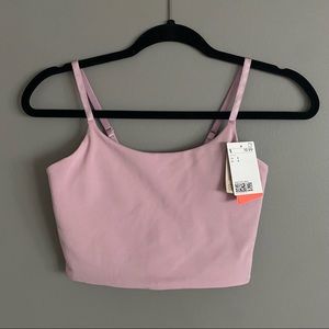 H&M Sport | Cropped Workout Tank Top | Mauve | Womens Size Small